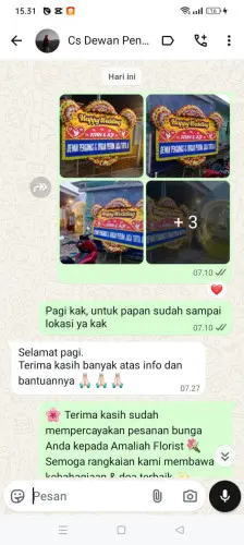 Testimonial Papan Bunga Pernikahan cibeureuyeuh