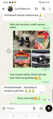 Testimonial Papan Bunga cibeureuyeuh